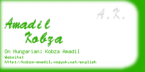 amadil kobza business card